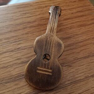 Wooden Guitar Hair Clip